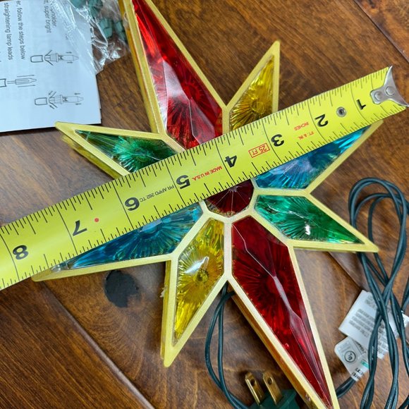 Christmas Tree Lighted Topper Multicolor 10.5" X 8" Brand New - Picture 8 of 8